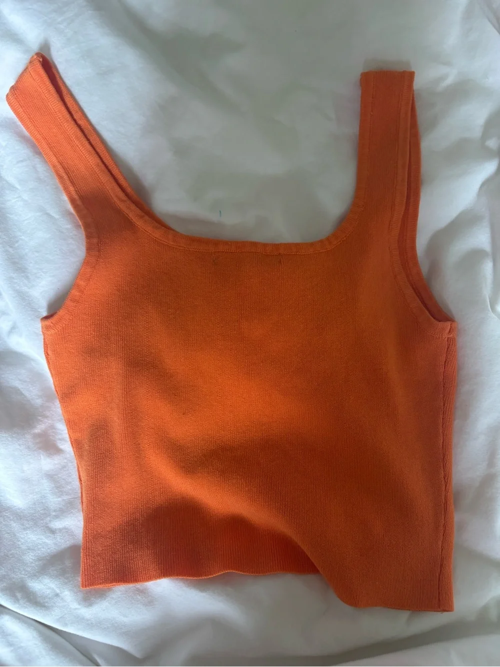 Love Tree Orange Pearl-Studded Knit Crop Tank - Picture 4 of 5
